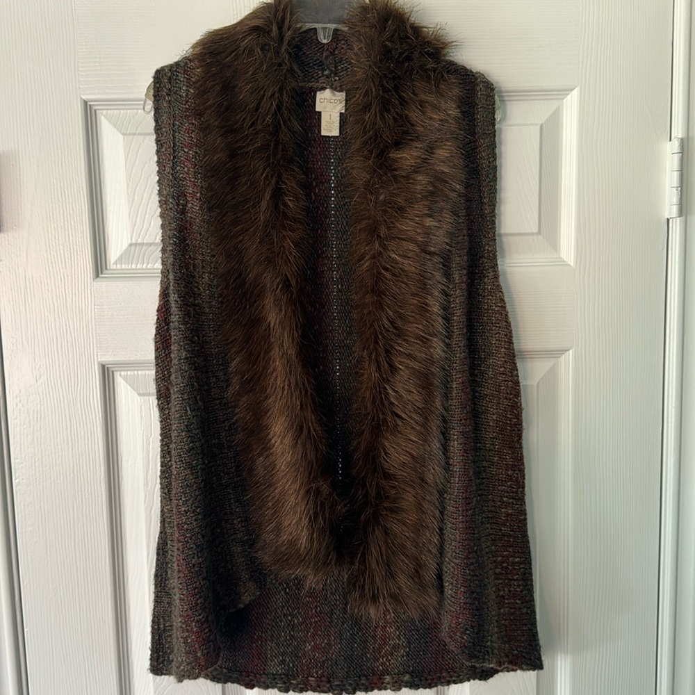 Eye catching fall/winter knit vest.